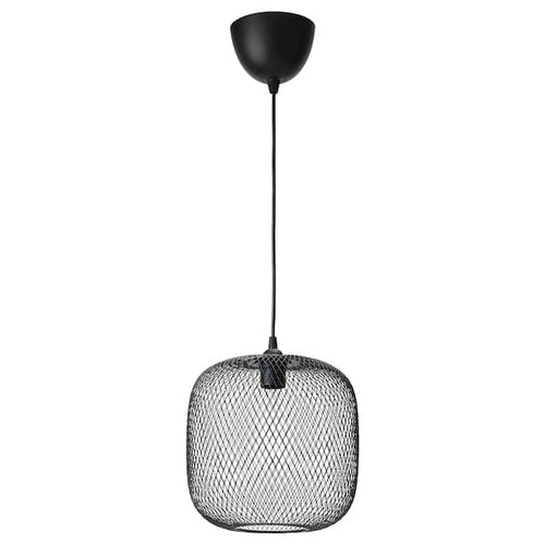 LUFTMASSA / HEMMA - Pendant lamp, rounded/black, 26 cm