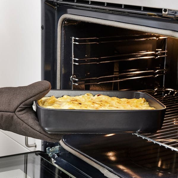 LYCKAD - Oven/serving dish set of 2, dark grey - best price from Maltashopper.com 00464429