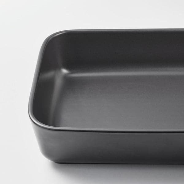 LYCKAD - Oven/serving dish set of 2, dark grey - best price from Maltashopper.com 00464429