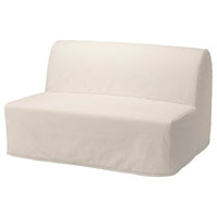 LYCKSELE cover for 2-seat sofa-bed, Ransta natural