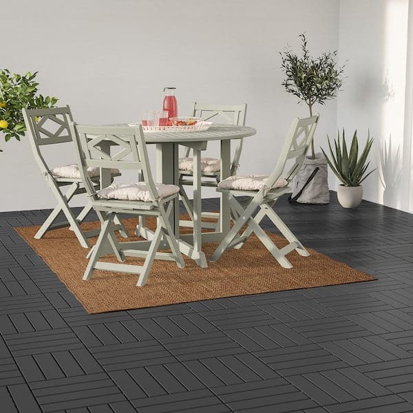 Ikea LYDERSHOLM - Rug flatwoven, in/outdoor, medium brown, 160x230 cm