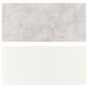 Ikea LYSEKIL - Wall panel, double sided white/light grey concrete effect, 119.6x55 cm