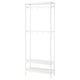 MACKAPÄR coat rack with shoe storage unit, white, 78x32x200 cm