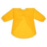 MÅLA apron with long sleeves, yellow, 61x42 cm