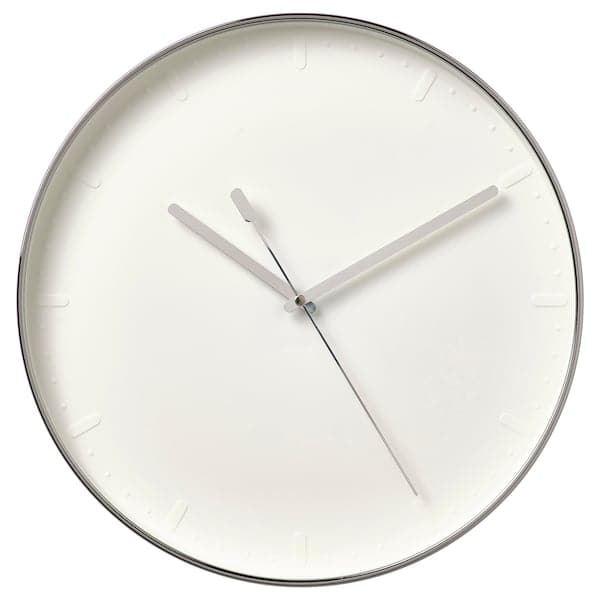 PLUTTIS wall clock, low-voltage/red, 28 cm - IKEA