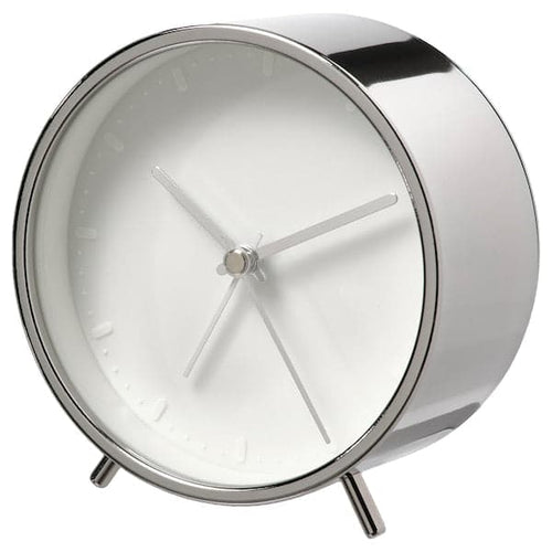 MALLHOPPA - Alarm clock, silver-colour, 11 cm