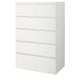 MALM chest of 6 drawers, white, 80x123 cm