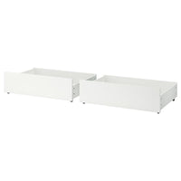 MALM bed storage box for high bed frame, white, 200 cm, 2 pack
