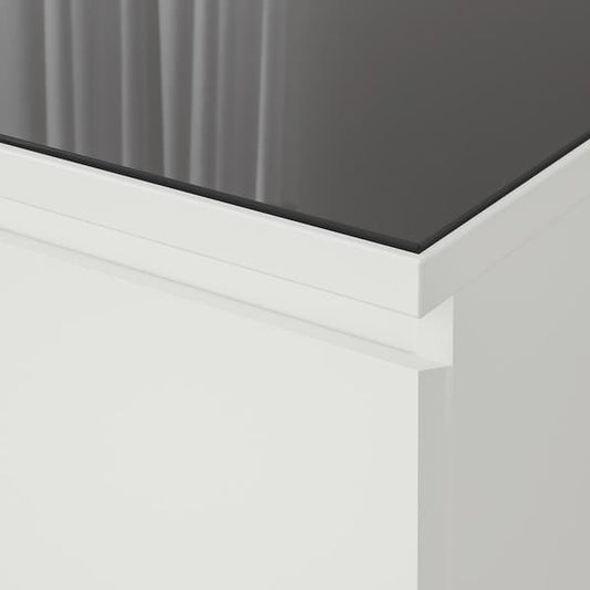 Ikea MALM - Glass top, transparent grey, 40x48 cm