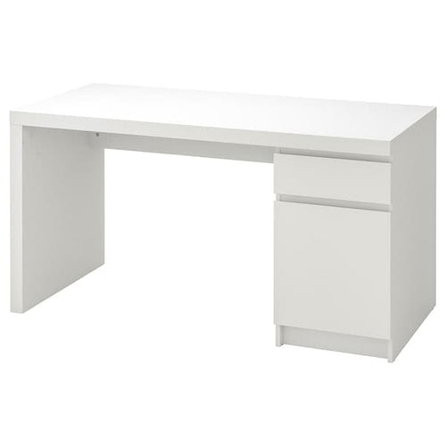 MALM - Desk, white, 140x65 cm
