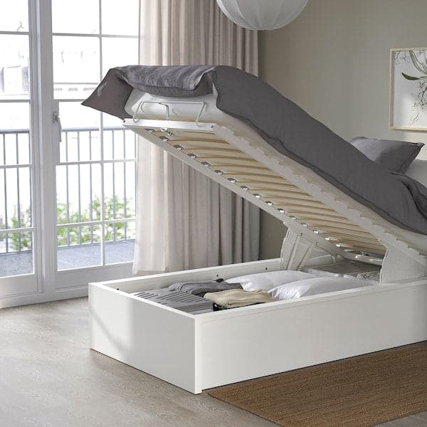 MALM Bed structure with container - white 90x200 cm - best price from Maltashopper.com 70404837