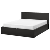 MALM ottoman bed, black-brown, 160x200 cm
