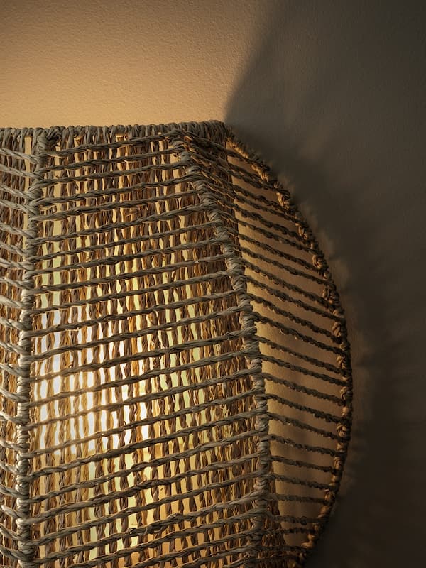 Ikea MÅNALG - Wall lamp, wired-in installation, sedge/handmade
