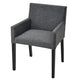MÅRENÄS chair with armrests, black/Gunnared dark grey, 52x81x56 cm