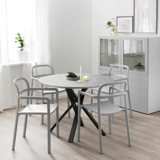 MARIEDAMM Table - dark gray 105 cm - best price from Maltashopper.com 50441510