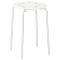 MARIUS stool, white, 45 cm