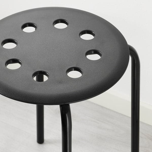 MARIUS - Stool, black, 45 cm - best price from Maltashopper.com 10135659