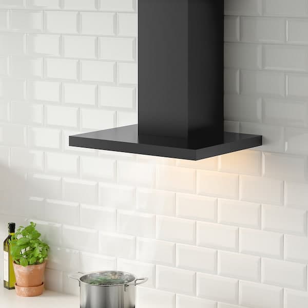 Ikea MATÄLSKARE Hood to be fixed to the wall - black 60 cm , 60 cm