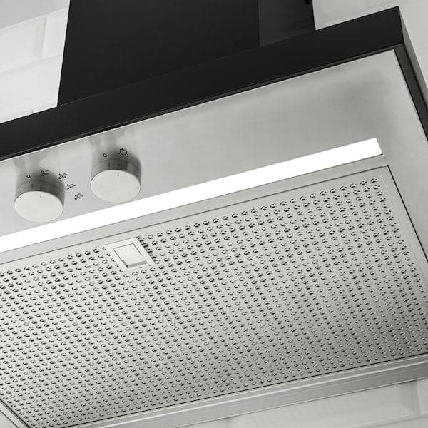 MATÄLSKARE Hood to be fixed to the wall - black 60 cm , 60 cm - best price from Maltashopper.com 10388977