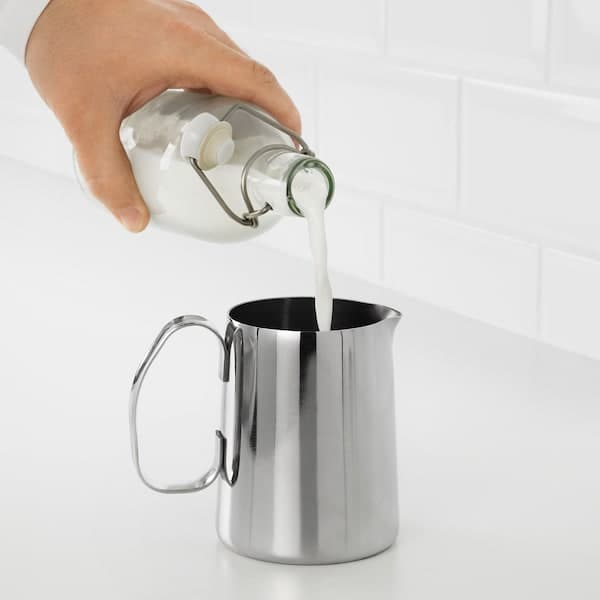 Ikea MÅTTLIG - Milk-frothing jug, stainless steel, 0.5 l