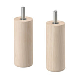 MEJARP leg, birch, 10 cm, 2 pack