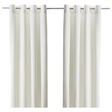 MERETE room darkening curtains, 1 pair, white/with eyelets, 145x300 cm