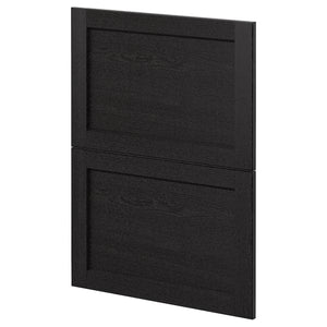 METOD - 2 fronts for dishwasher, Lerhyttan black stained, 60 cm - best price from Maltashopper.com 49449772