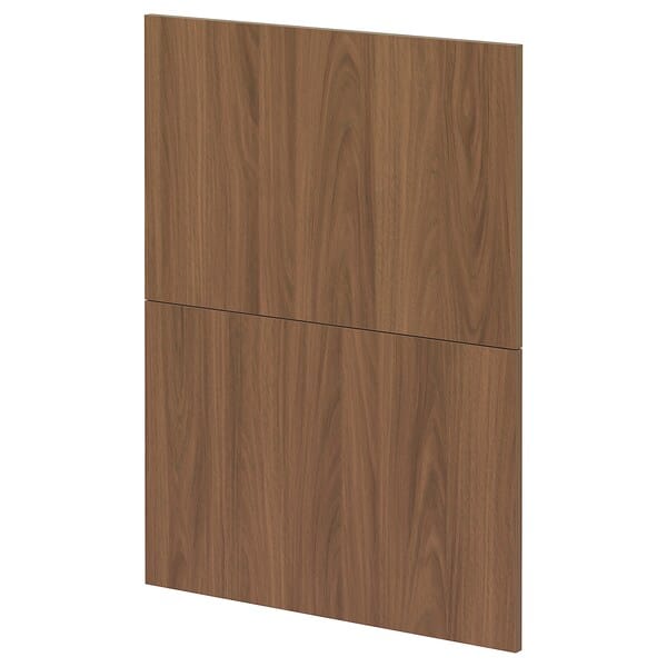 Ikea METOD - 2 fronts for dishwasher, Tistorp brown walnut effect, 60 cm