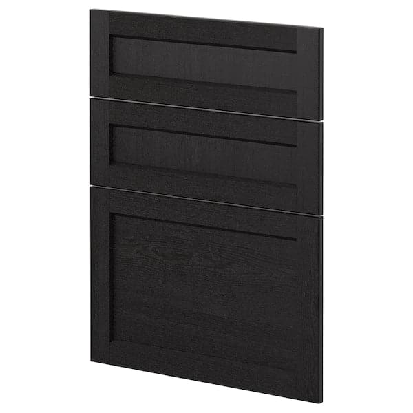 Ikea METOD - 3 fronts for dishwasher, Lerhyttan black stained, 60 cm