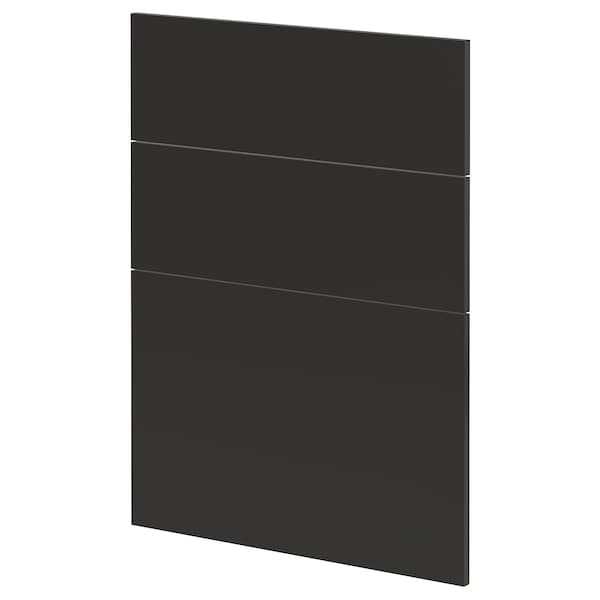 Ikea METOD - 3 fronts for dishwasher, Nickebo/matt anthracite, 60 cm