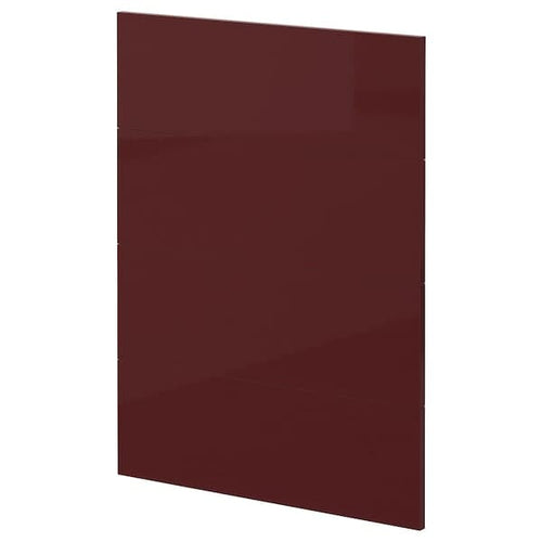 METOD - 4 fronts for dishwasher, Kallarp high-gloss/dark red-brown , 60 cm
