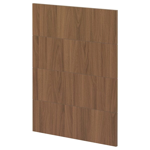 Ikea METOD - 4 fronts for dishwasher, Tistorp brown walnut effect, 60 cm