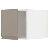 METOD top cabinet, white/Upplöv matt dark beige, 40x40 cm