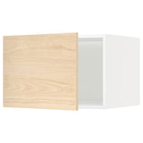 METOD top cabinet for fridge/freezer, white/Askersund light ash effect, 60x40 cm