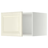 METOD top cabinet for fridge/freezer, white/Bodbyn off-white, 60x40 cm