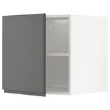 METOD top cabinet for fridge/freezer, white/Voxtorp dark grey, 60x60 cm