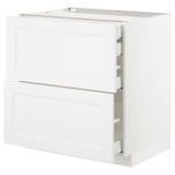 METOD / MAXIMERA base cb 2 frnts/2 low/1 md/1 hi drw, white/Axstad matt white, 80x60 cm
