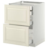 METOD / MAXIMERA base cb 2 frnts/2 low/1 md/1 hi drw, white/Bodbyn off-white, 60x60 cm