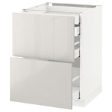 METOD / MAXIMERA base cb 2 frnts/2 low/1 md/1 hi drw, white/Ringhult light grey, 60x60 cm