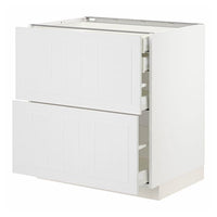 METOD / MAXIMERA base cb 2 frnts/2 low/1 md/1 hi drw, white/Stensund white, 80x60 cm