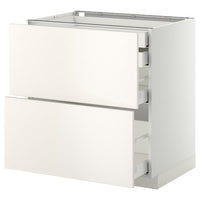 METOD / MAXIMERA base cb 2 frnts/2 low/1 md/1 hi drw, white/Veddinge white, 80x60 cm