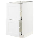 METOD / MAXIMERA base cb 2 fronts/2 high drawers, white/Axstad matt white, 40x60 cm