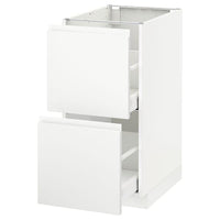 METOD / MAXIMERA base cb 2 fronts/2 high drawers, white/Voxtorp matt white, 40x60 cm