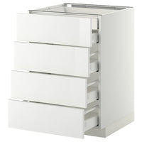 METOD / MAXIMERA base cb 4 frnts/2 low/3 md drwrs, white/Ringhult white, 60x60 cm