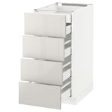 METOD / MAXIMERA base cb 4 frnts/2 low/3 md drwrs, white/Ringhult light grey, 40x60 cm