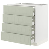 METOD / MAXIMERA base cb 4 frnts/2 low/3 md drwrs, white/Stensund light green, 80x60 cm