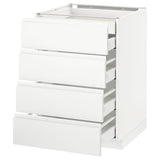 METOD / MAXIMERA base cb 4 frnts/2 low/3 md drwrs, white/Voxtorp matt white, 60x60 cm