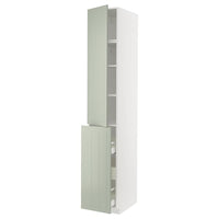 METOD / MAXIMERA hc w p-o func 3drw/1dr/2shlv, white/Stensund light green, 40x60x240 cm