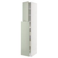 METOD / MAXIMERA hc w p-o func 4drw/1dr/2shlv, white/Stensund light green, 40x60x220 cm