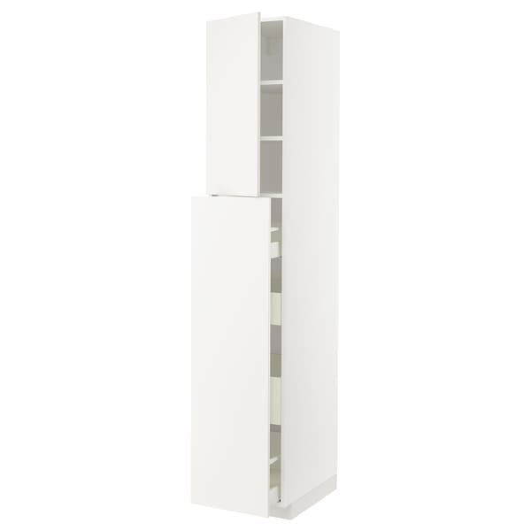 METOD / MAXIMERA - Hc w p-o func 4drw/1dr/2shlv, white/Veddinge white, 40x60x220 cm - best price from Maltashopper.com 09454609